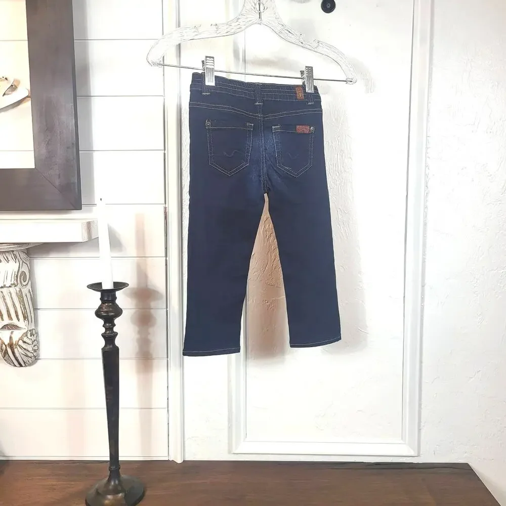 7 for all mankind  size Toddler 12 month dark denim jeans snap pockets # 144‎